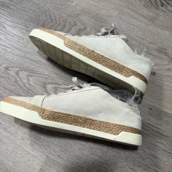 Vince Jadon Suede Espadrille Sneakers Leather Size 35.5 US 5.5 - Picture 4 of 9